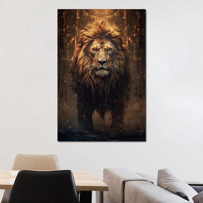 Lion of the Lord's Throne Canvas Wall Art