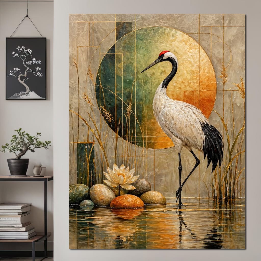 Harmony in Feather and Form Canvas Wall Art