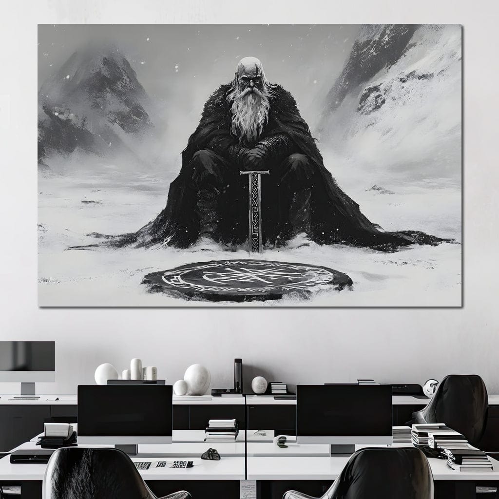 Ancient Nordic Vigilance Canvas Wall Art