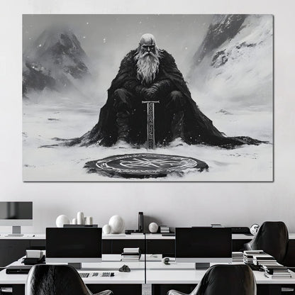 Ancient Nordic Vigilance Canvas Wall Art