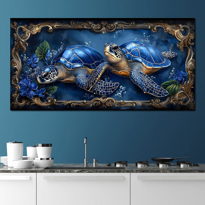 Oceanic Serenity Turtles Canvas Wall Art