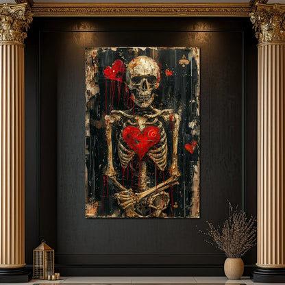 Romantic Skeleton 3 Canvas Wall Art