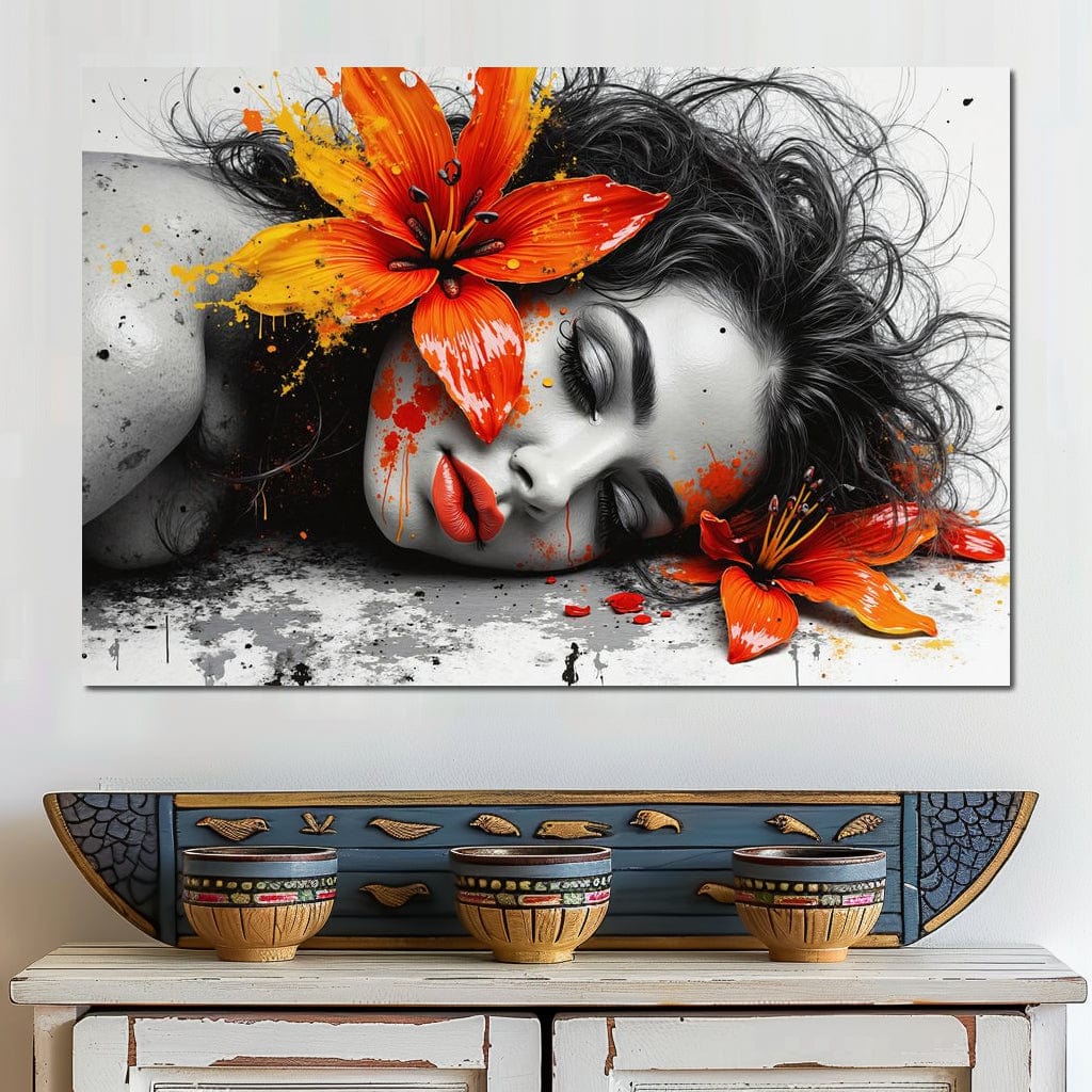 Flower Poise Canvas Wall Art