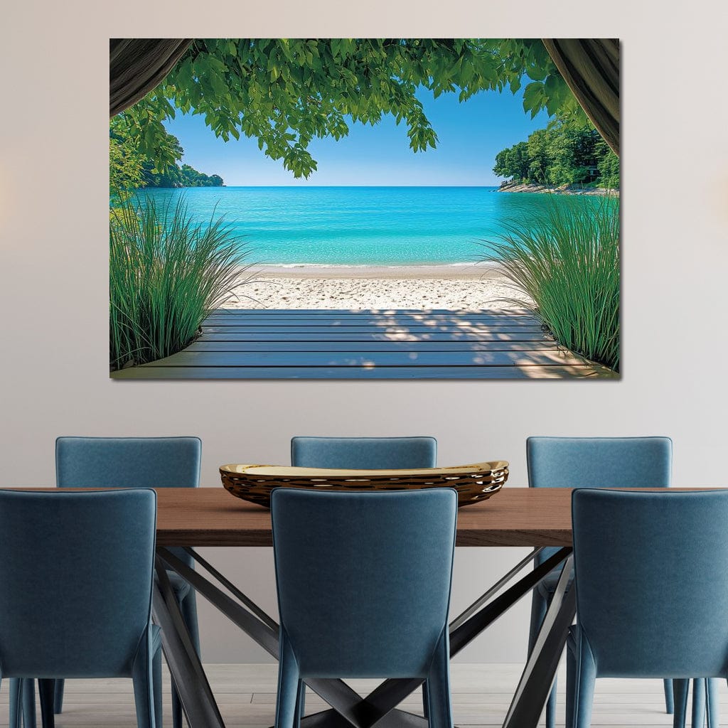Tropical Tranquil Escape Canvas Wall Art