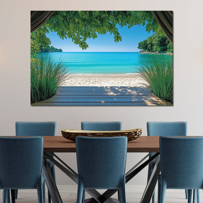 Tropical Tranquil Escape Canvas Wall Art