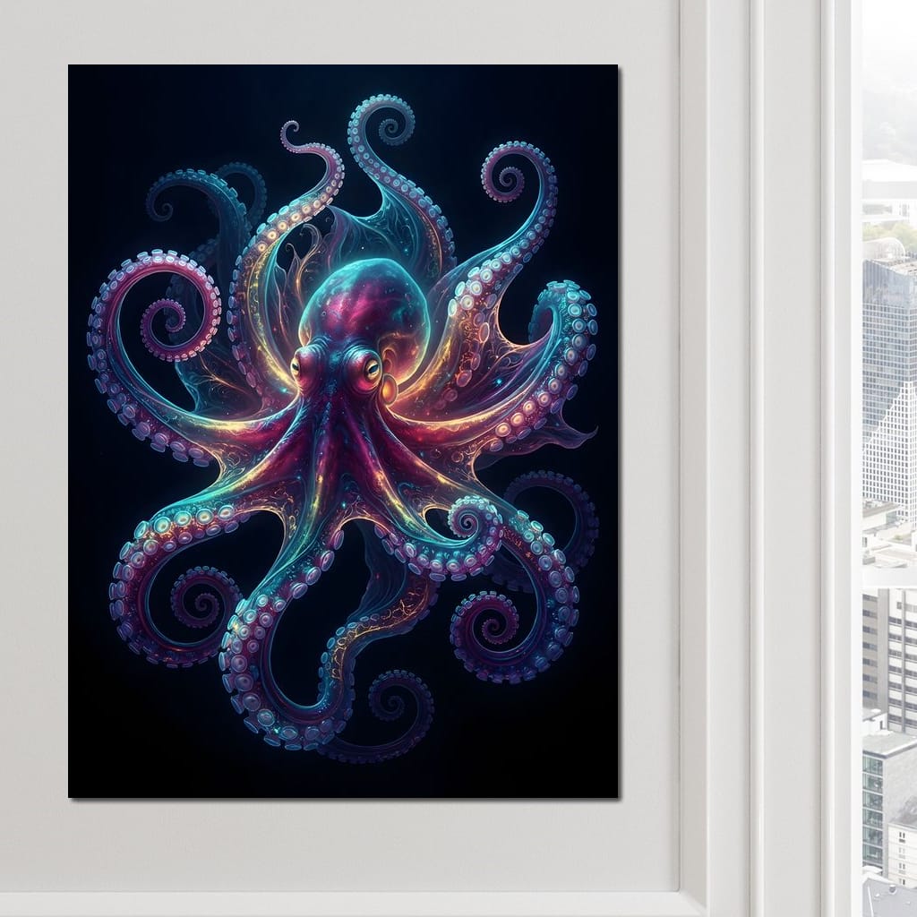Radiant Rhythms of the Deep Sea Canvas Wall Art