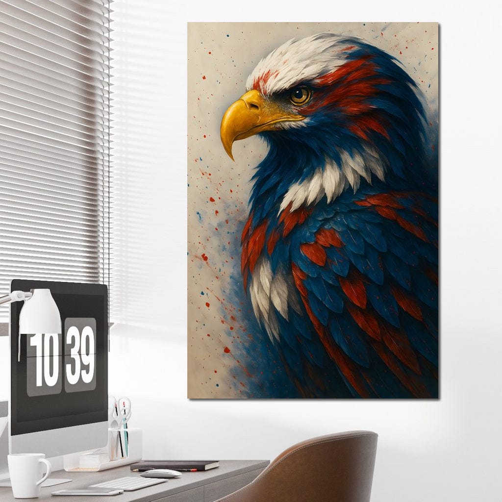 Eagle Majesty Feathered Glory Canvas Wall Art