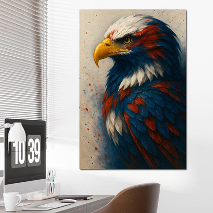 Eagle Majesty Feathered Glory Canvas Wall Art