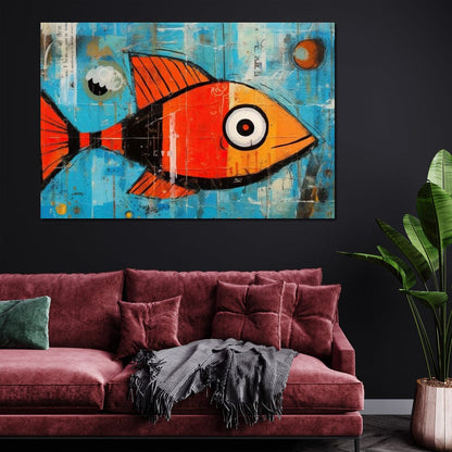 Red Fish Canvas Wall Art
