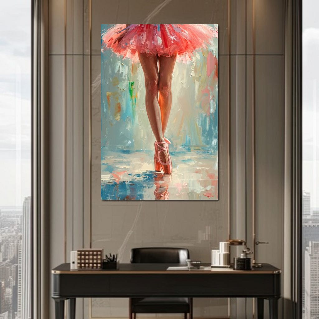 Elegant Dancers in Graceful Motion Canvas Wall Art