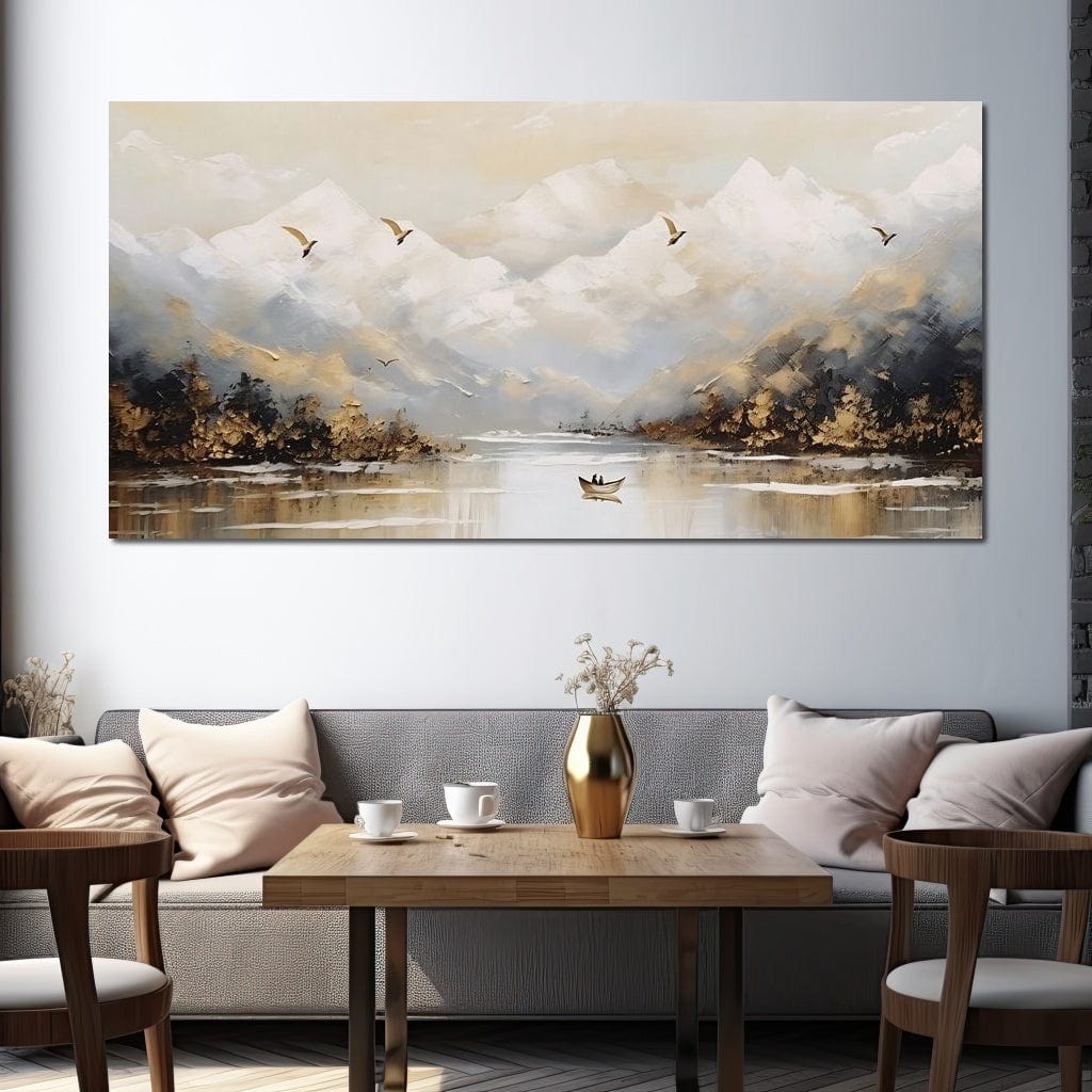 Tranquil Alpine Morning Voyage Canvas Wall Art