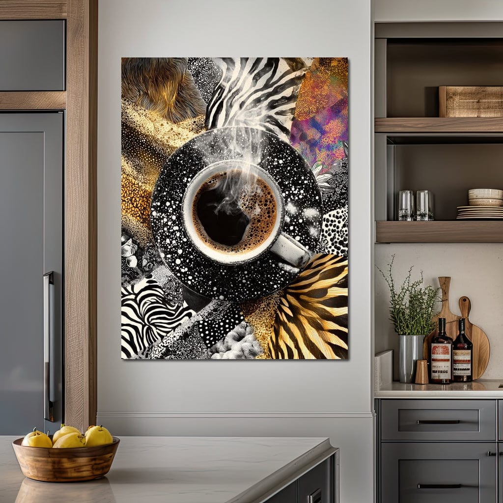 Cosmic Coffee Safari Dream Canvas Wall Art