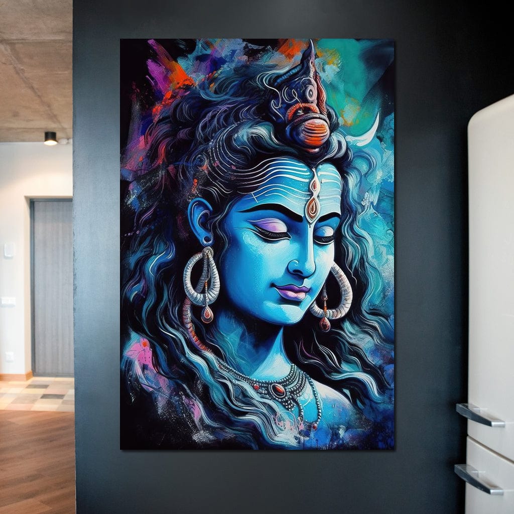 Lord Shiva's Contemplation Canvas Wall Art