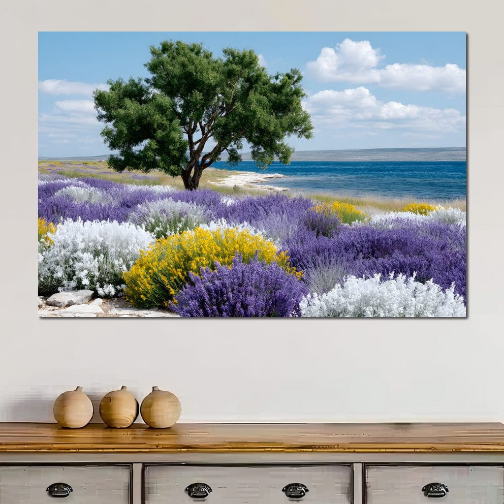 Coastal Meadow Lavender Tree Canvas Wall Art