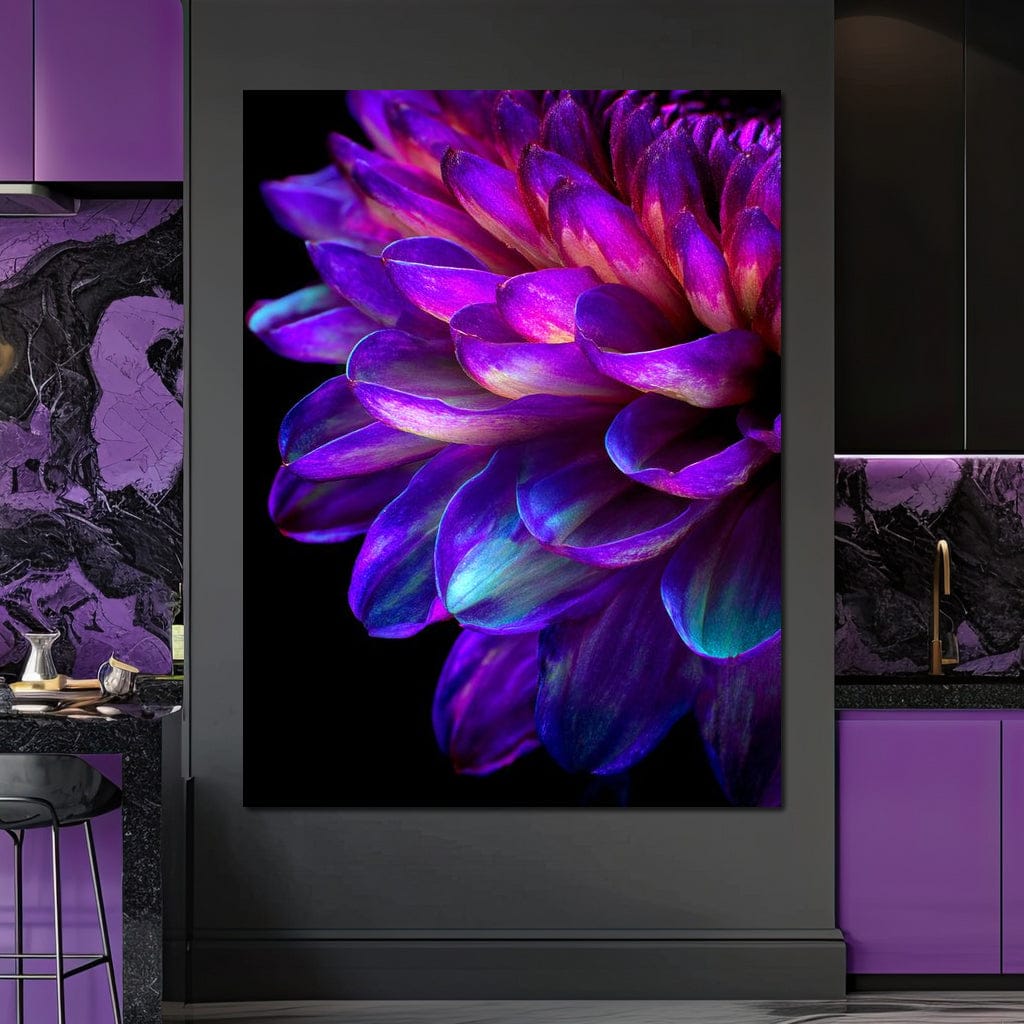Electric Violet Petal Reverie Canvas Wall Art
