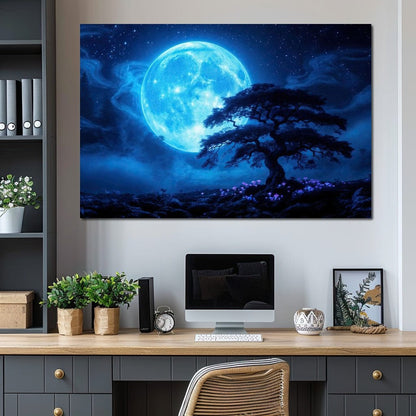 Nocturne in Indigo Canvas Wall Art