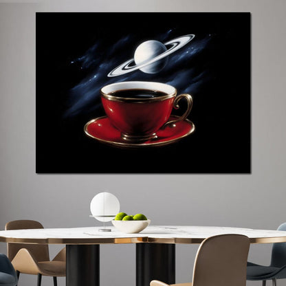 Planetary Coffee Dreamscape Canvas Wall Art
