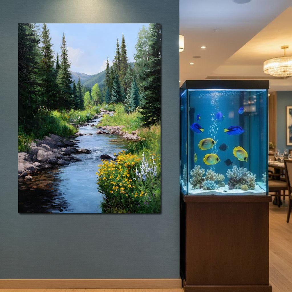 Alpine Creek Wildflower Trail Canvas Wall Art
