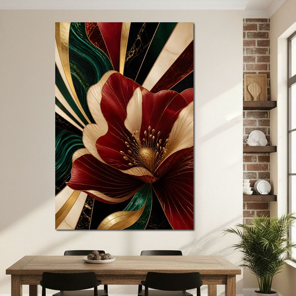 Gilded Petals Of Canvas Wall Art