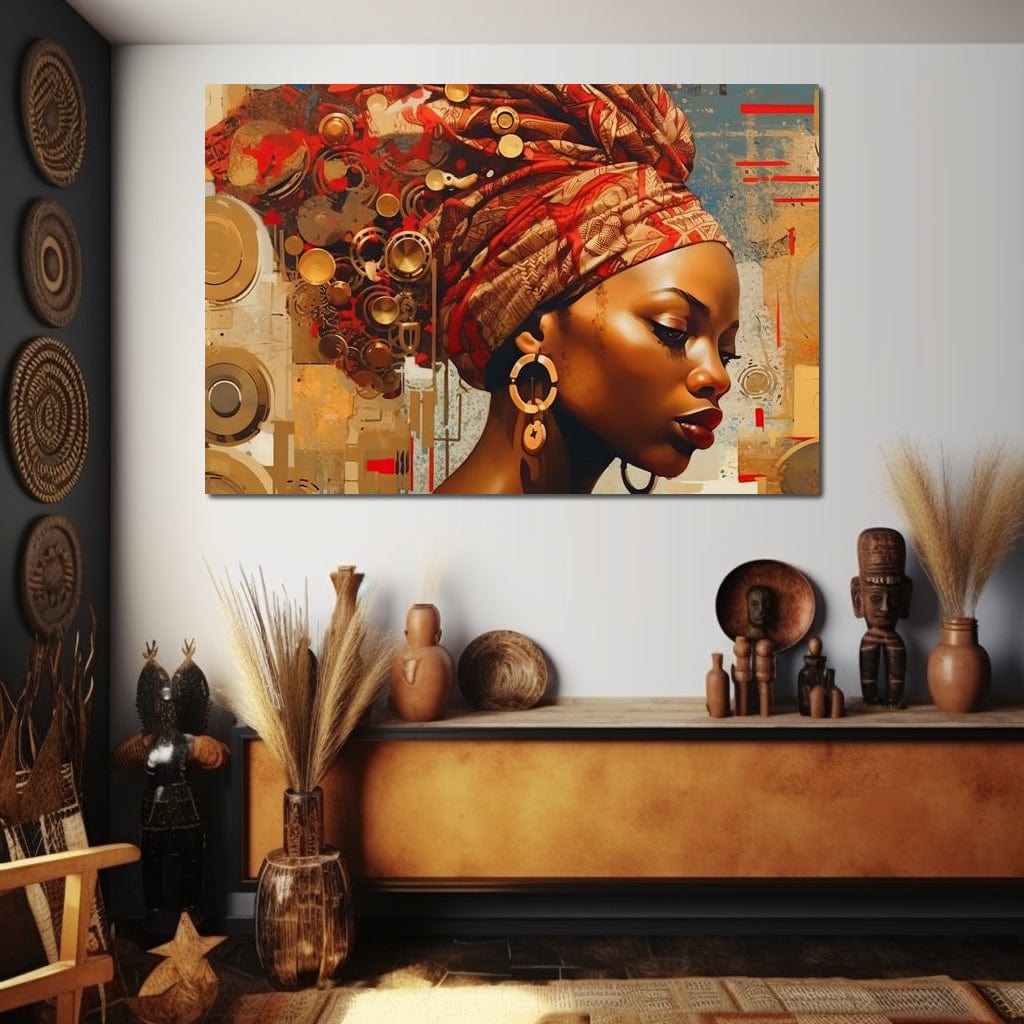 African Portrait Dingane Canvas Wall Art