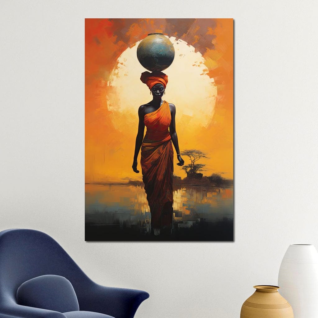 Amber Balance Horizon Canvas Wall Art