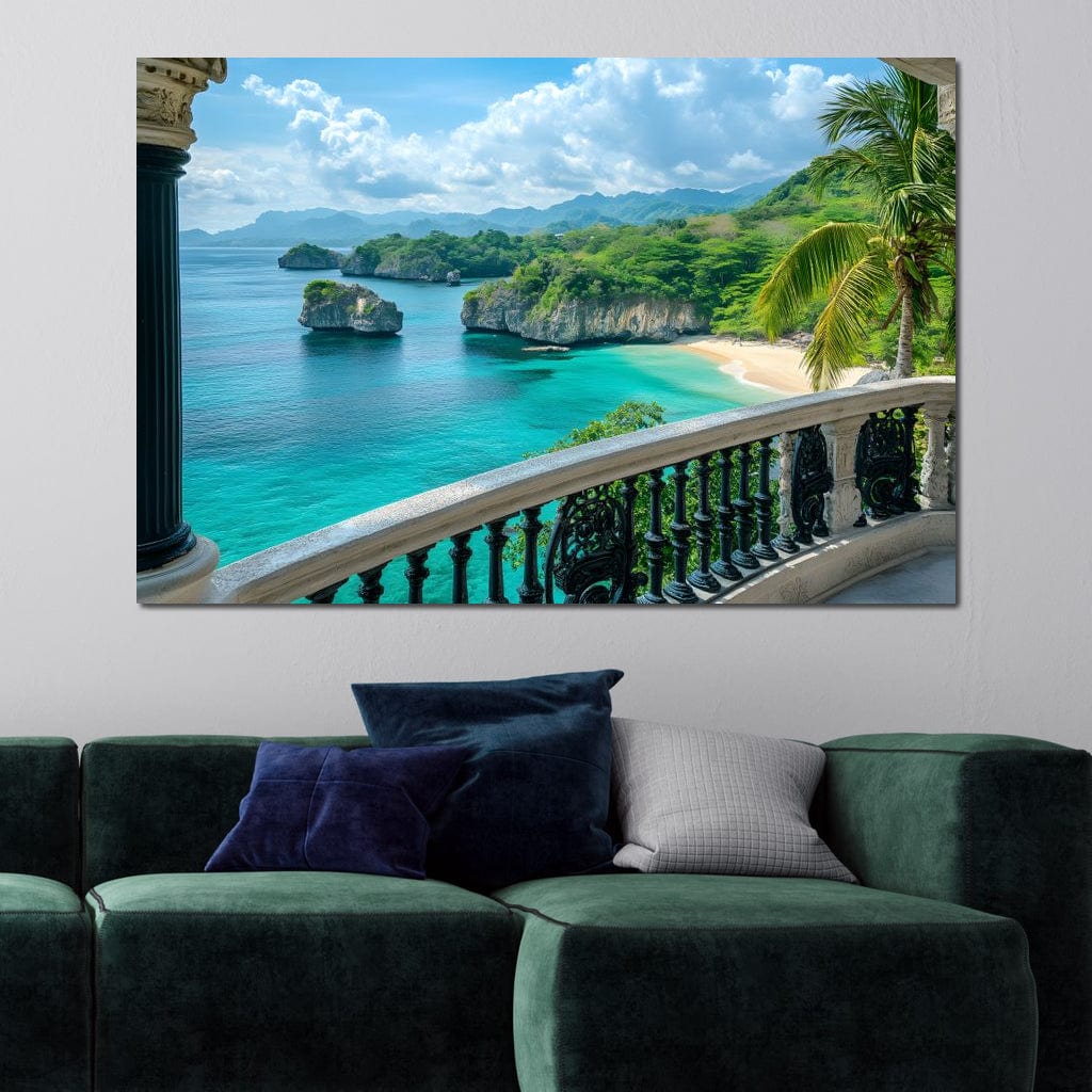 Oceanfront Paradise Escape Canvas Wall Art