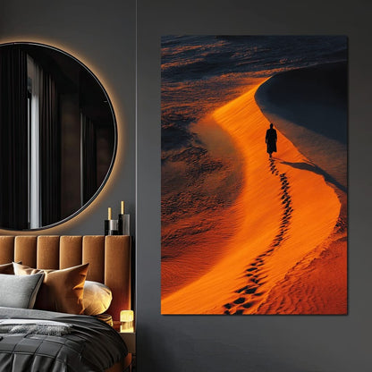 Solitude On Burning Sands Canvas Wall Art