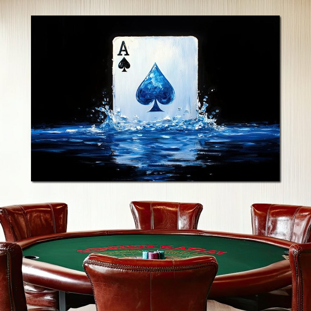 Ace of Spades Waterfall Canvas Wall Art