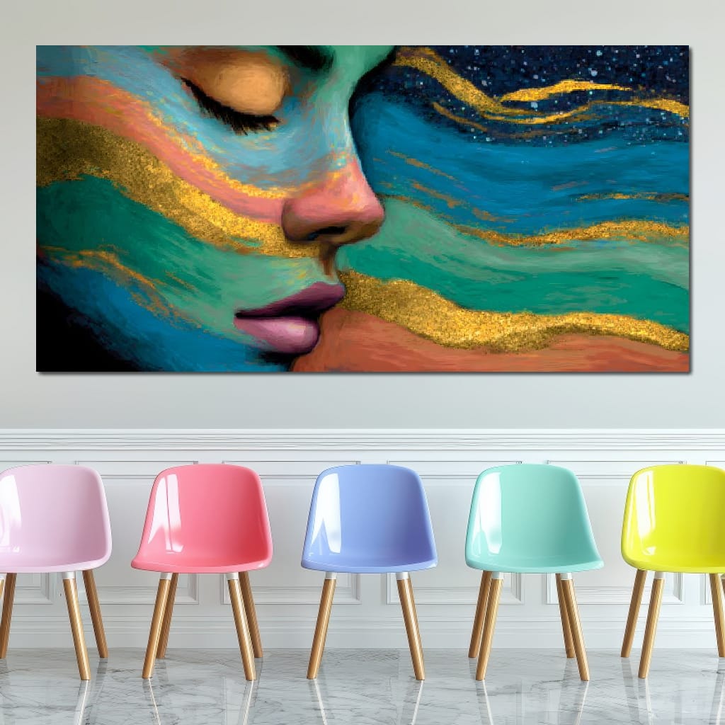 Celestial Dream Portrait Glow Canvas Wall Art