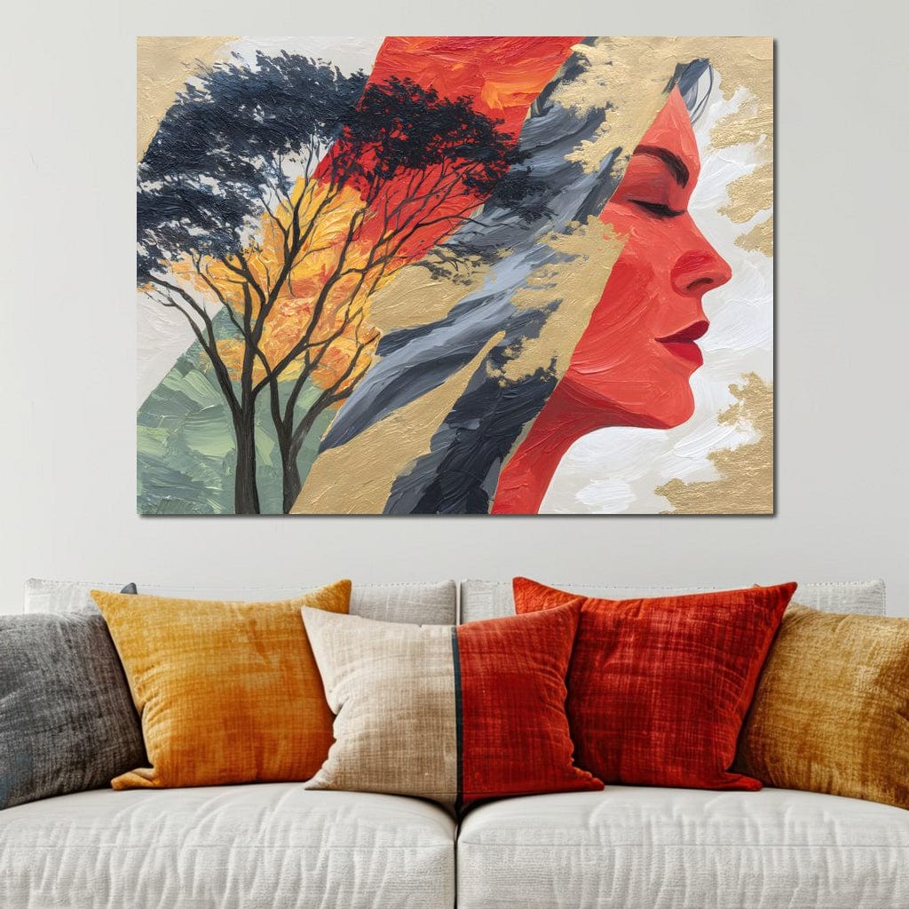 Tree of Vibrant Reflections Canvas Wall Art