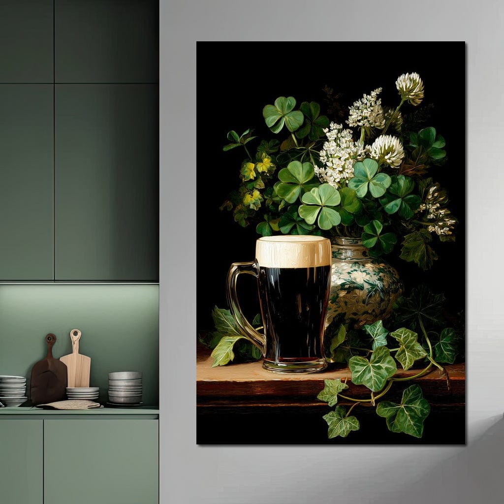 Clover Cream Stout Canvas Wall Art