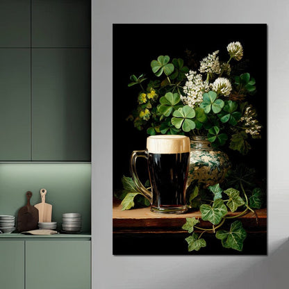 Clover Cream Stout Canvas Wall Art