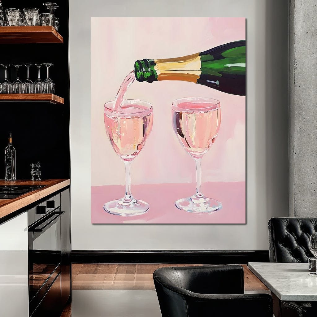 I Only Drink Champagne Canvas Wall Art
