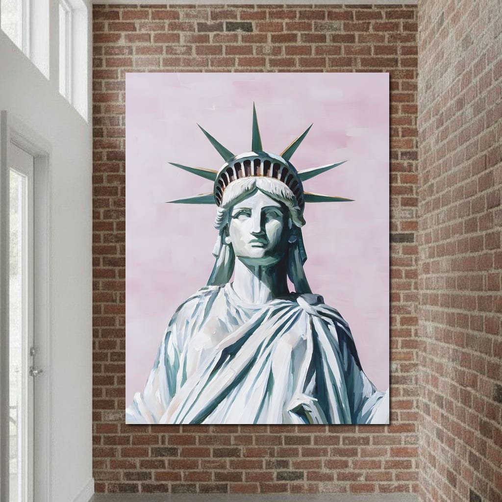 Liberty Crown Pastel Sky Canvas Wall Art