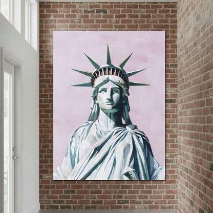 Liberty Crown Pastel Sky Canvas Wall Art
