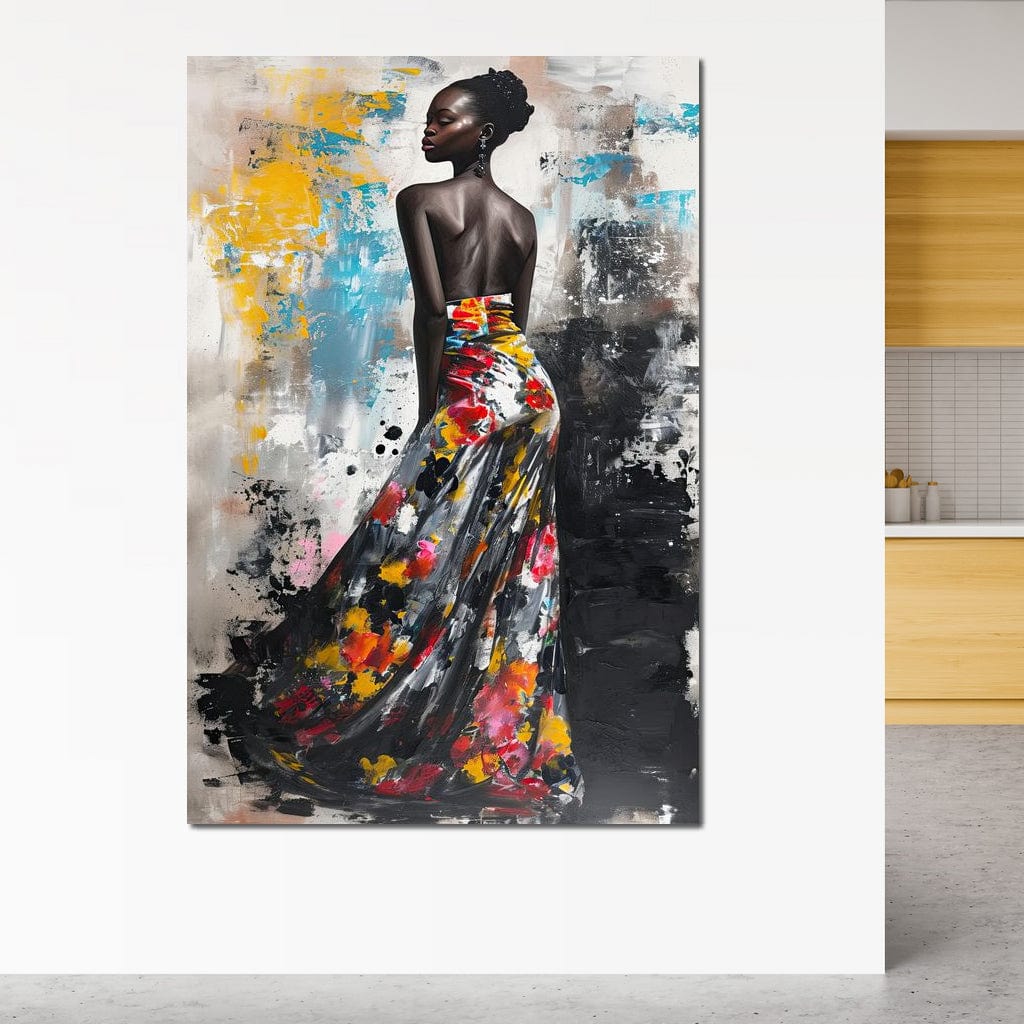 Urban Elegance Amidst Ruins Canvas Wall Art