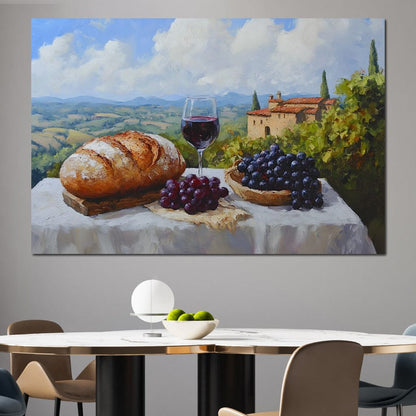 Tuscan Vineyard Bounty Canvas Wall Art