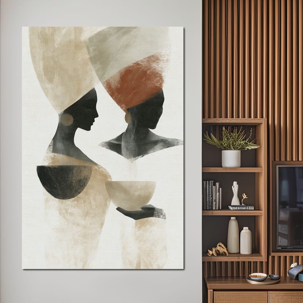 Two Souls Sharing A Morning Ritual Canvas Wall Art