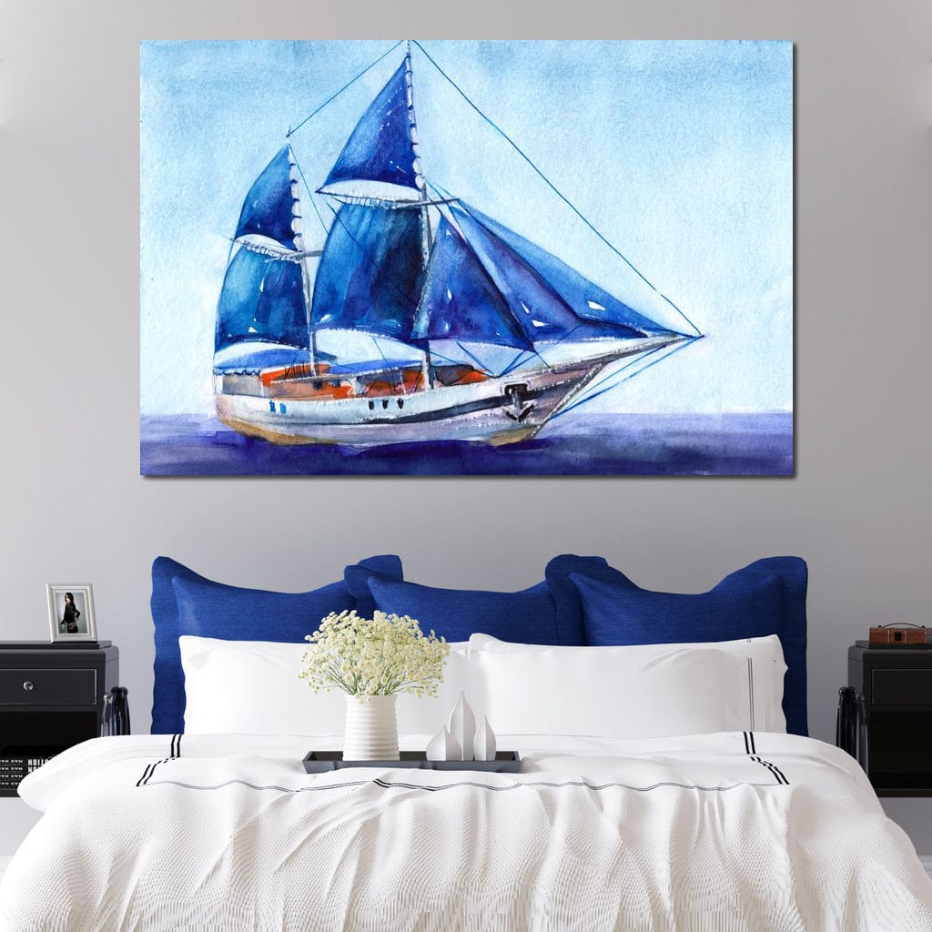 Blue Sails Canvas Wall Art