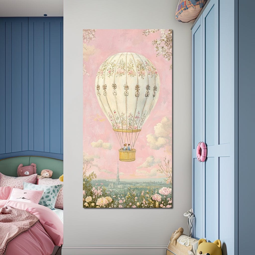 Whimsical Ballad of Airborne Dreams Canvas Wall Art