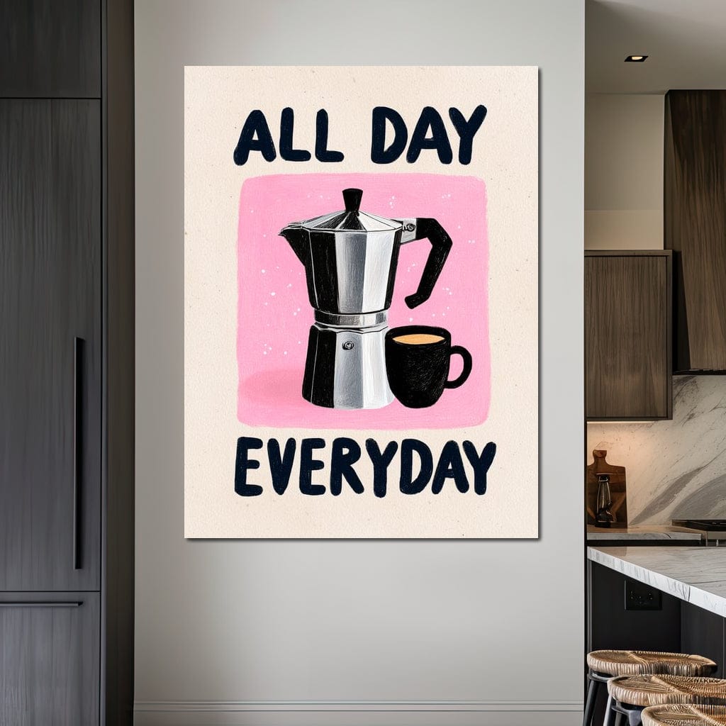 All Day Coffee Ritual Canvas Wall Art