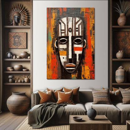Tribal Mask 13 Canvas Wall Art