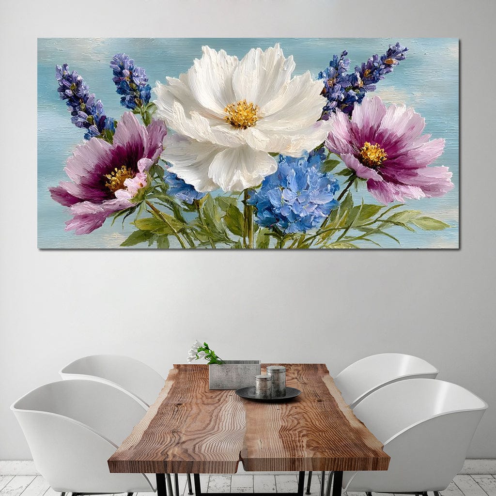Pastel Meadow Floral Breeze Canvas Wall Art