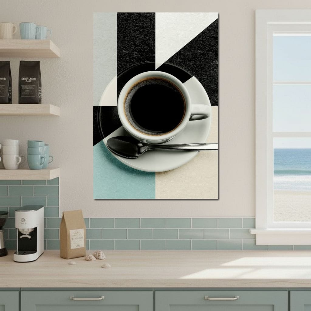 Geometric Morning Ritual Composition Canvas Wall Art