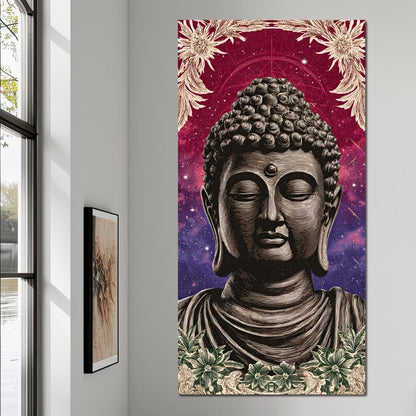 Celestial Buddha Tranquil Flow Canvas Wall Art