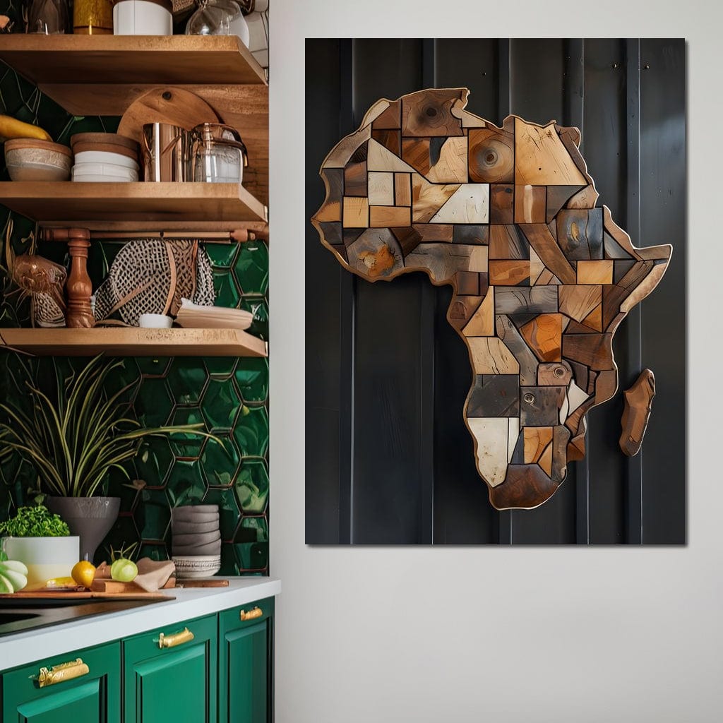 Africa Wooden Art Canvas Wall Art