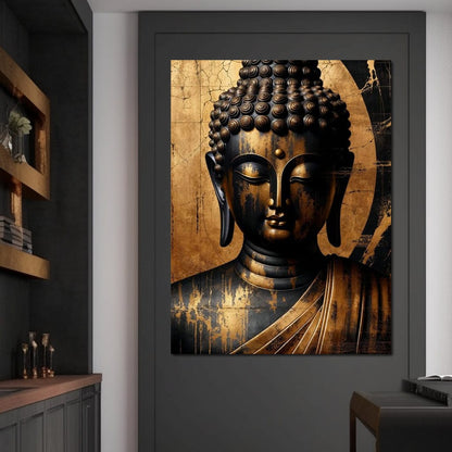 Buddha's Aura of Serenity Canvas Wall Art