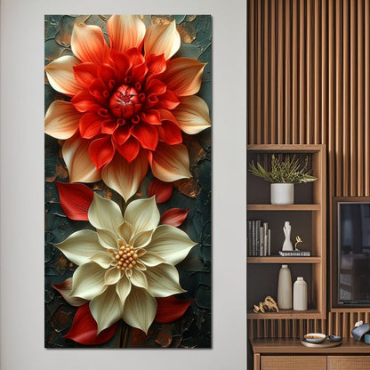 Autumnal Bloom Symphony Canvas Wall Art