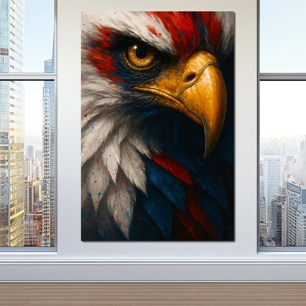 Majestic Gaze of Freedom Canvas Wall Art