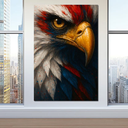 Majestic Gaze of Freedom Canvas Wall Art